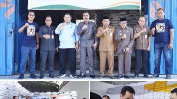 Pj Bupati Pinrang Dan Kepala Bulog Lepas Bantuan Pangan Beras CBP