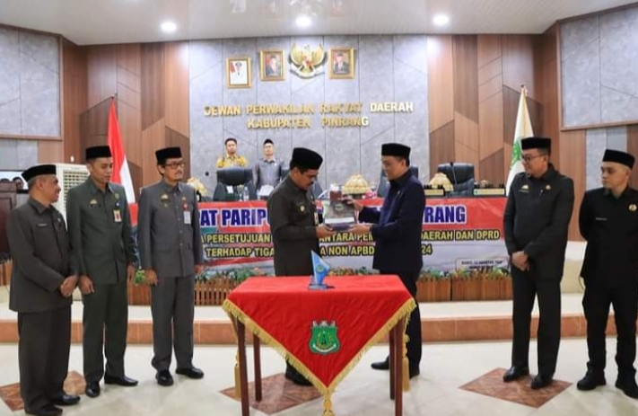 Pemerintah Daerah Dan DPRD Pinrang Setujui 3 Ranperda Non APBD Kabupaten Pinrang TA. 2024