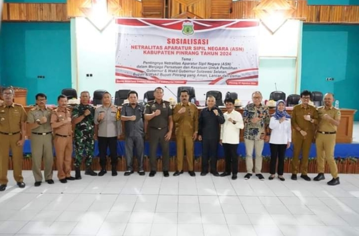 Pj Bupati Pinrang Buka Sosialisasi Netralitas ASN Kabupaten Pinrang