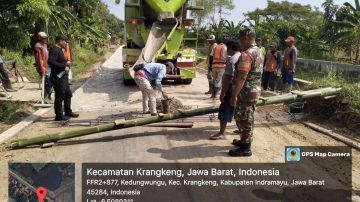Pemdes Kedungwungu realisasikan, Pemanfaatan Dana Desa Guna pengecoran Rabat Beton Jalan Desa