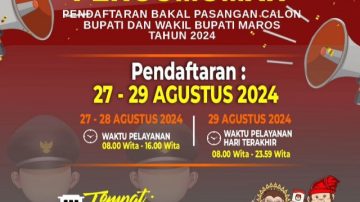 Tahap Demi Tahap Mulai Dilakukan KPU Maros Terkait Pencalonan Bupati Yang Telah Dijadwalkan