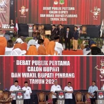 KPU Pinrang Laksanakan Debat Publik Perdana Paslon Bupati dan Wakil Bupati Pinrang