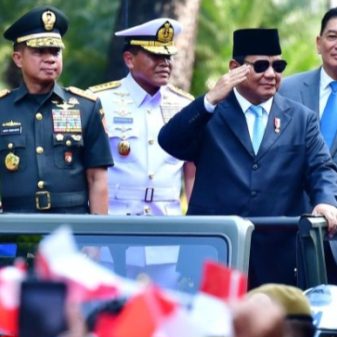 Presiden Prabowo Subianto Hadiri Upacara Penerimaan Penyerahan Memorandum Menteri Pertahanan