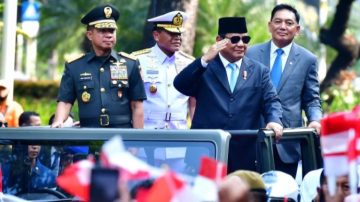 Presiden Prabowo Subianto Hadiri Upacara Penerimaan Penyerahan Memorandum Menteri Pertahanan