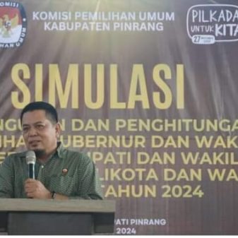 KPU Pinrang Laksanakan Simulasi Pemungutan dan Perhitungan Suara