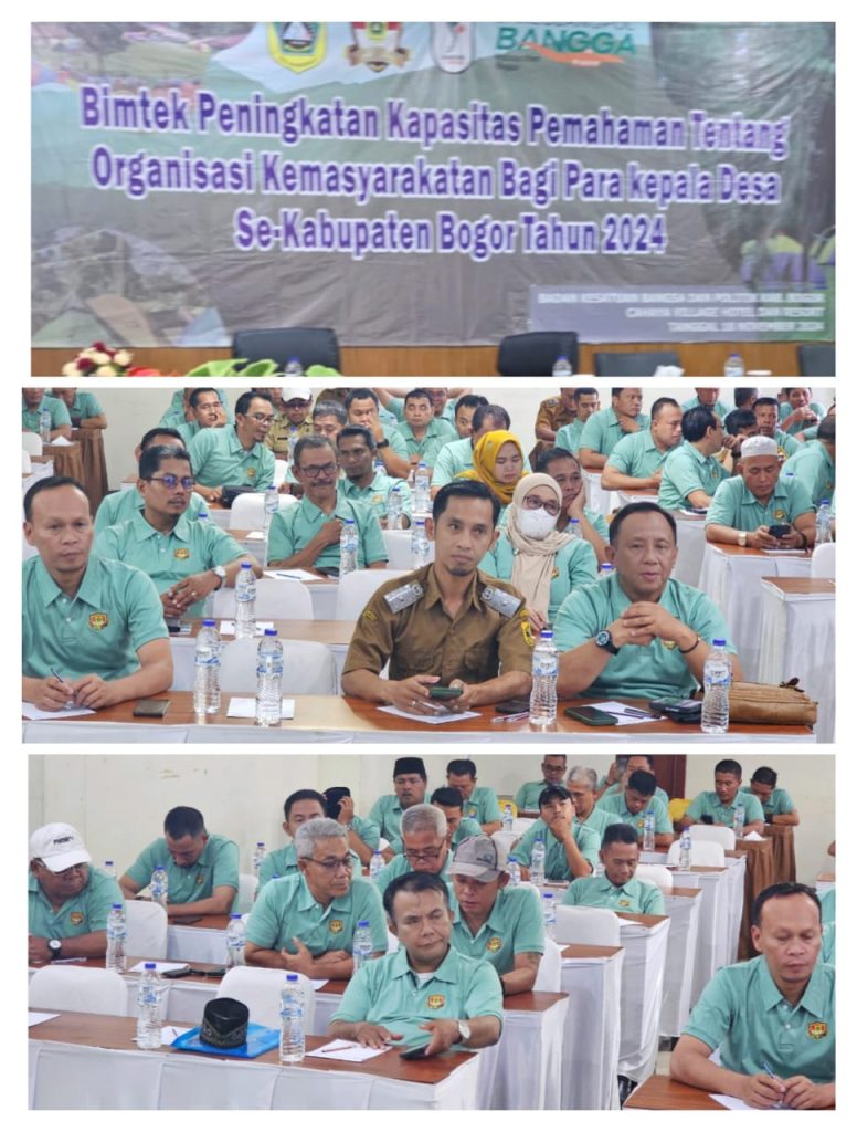 Seluruh Kepala Desa Bogor Menghadiri Acara Bintek Netralitas Pemerintah Desa Dalam Pemilu 2024
