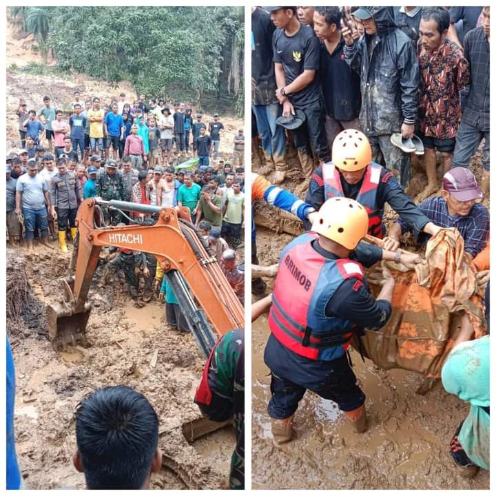 Tanah Longsor di Desa Harang Julu Sumut, Empat Orang Meninggal Dunia