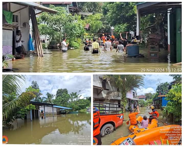 Tiga Hari Diguyur Hujan Deras, Empat Kecamatan Wilayah Kalbar Dilanda Banjir