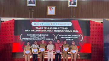 Pemda Pinrang Meraih Penghargaan dari TPAKD Provinsi Sulawesi Selatan