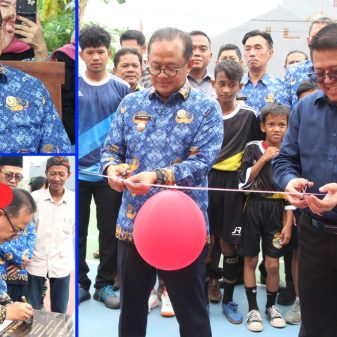 Pj. Wali Kota Bekasi Gani Muhamad Resmikan Lapangan Olah Raga