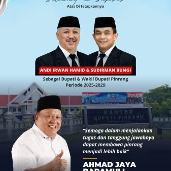 Kalah Di Pilkada Pinrang, Ahmad Jaya Baramuli Ucapkan Selamat Ke Irwan Hamid dan Sudirman Bungi