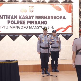 Kapolres Pinrang Pimpim Pelantikan Kasat Narkoba Polres Pinrang