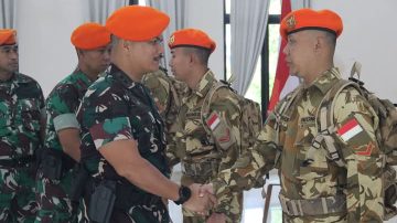 Batalyon Komando 469 Kopasgat Sambut Personel Purna Tugas Satgas TNI Konga Unifil 2025