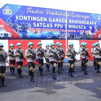 Polri Gelar Latpragas Satgas Misi Kemanusiaan Afrika Tengah