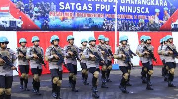 Polri Gelar Latpragas Satgas Misi Kemanusiaan Afrika Tengah