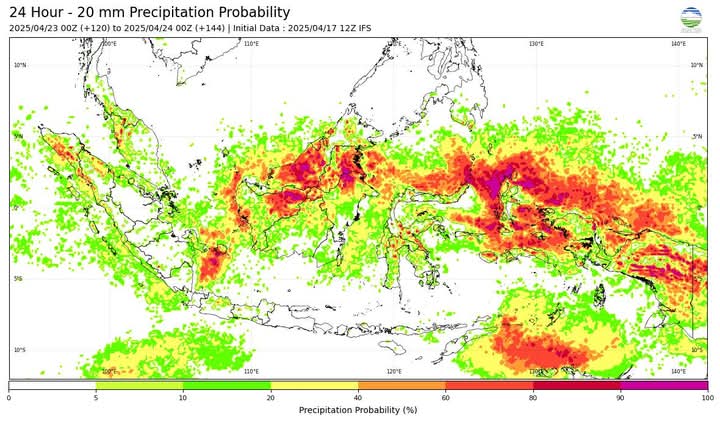 BMKG : Prospek Cuaca Indonesia Periode 18-24 April 2025