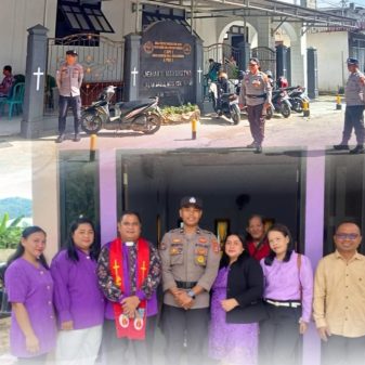 Polres Tolitoli Kerahkan 115 Personel Amankan 27 Gereja pada Peringatan Kenaikan Isa Almasih