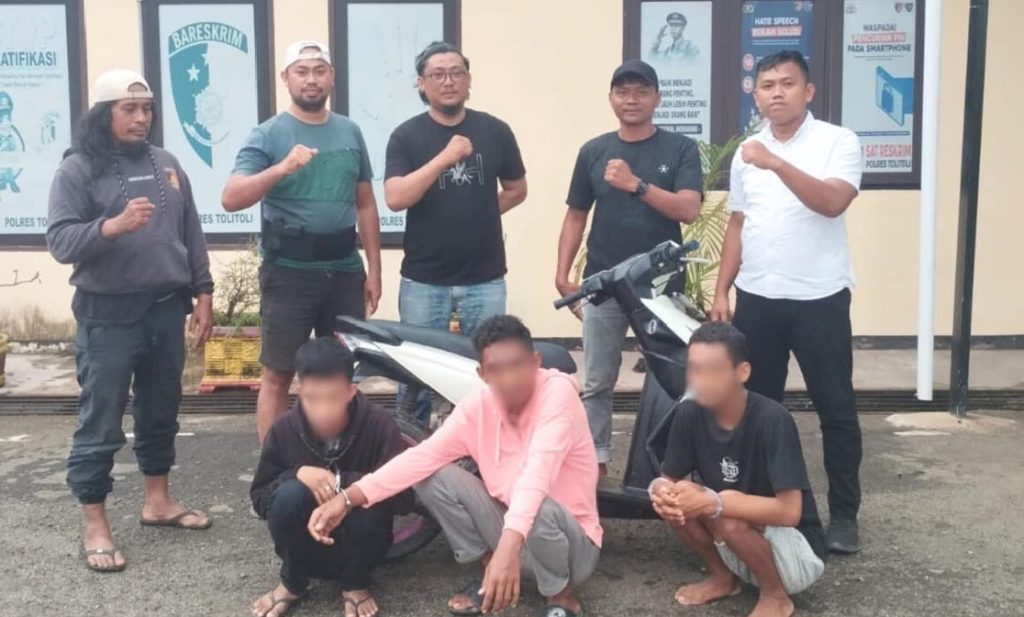 Kurang dari 17 Jam, Tim Opsnal Polres Tolitoli Ungkap Kasus Curanmor di Lembah Lanoni