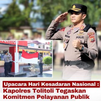 Kapolres Tolitoli Pimpin Upacara Hari Kesadaran Nasional: momentum evaluasi dan penguatan komitmen pelayanan publik