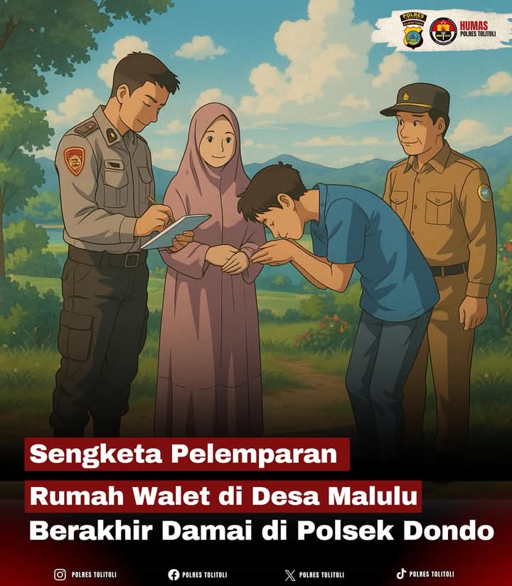 Penyelesaian Kasus Pelemparan Rumah Walet di Desa Malulu Dilakukan Secara Kekeluargaan