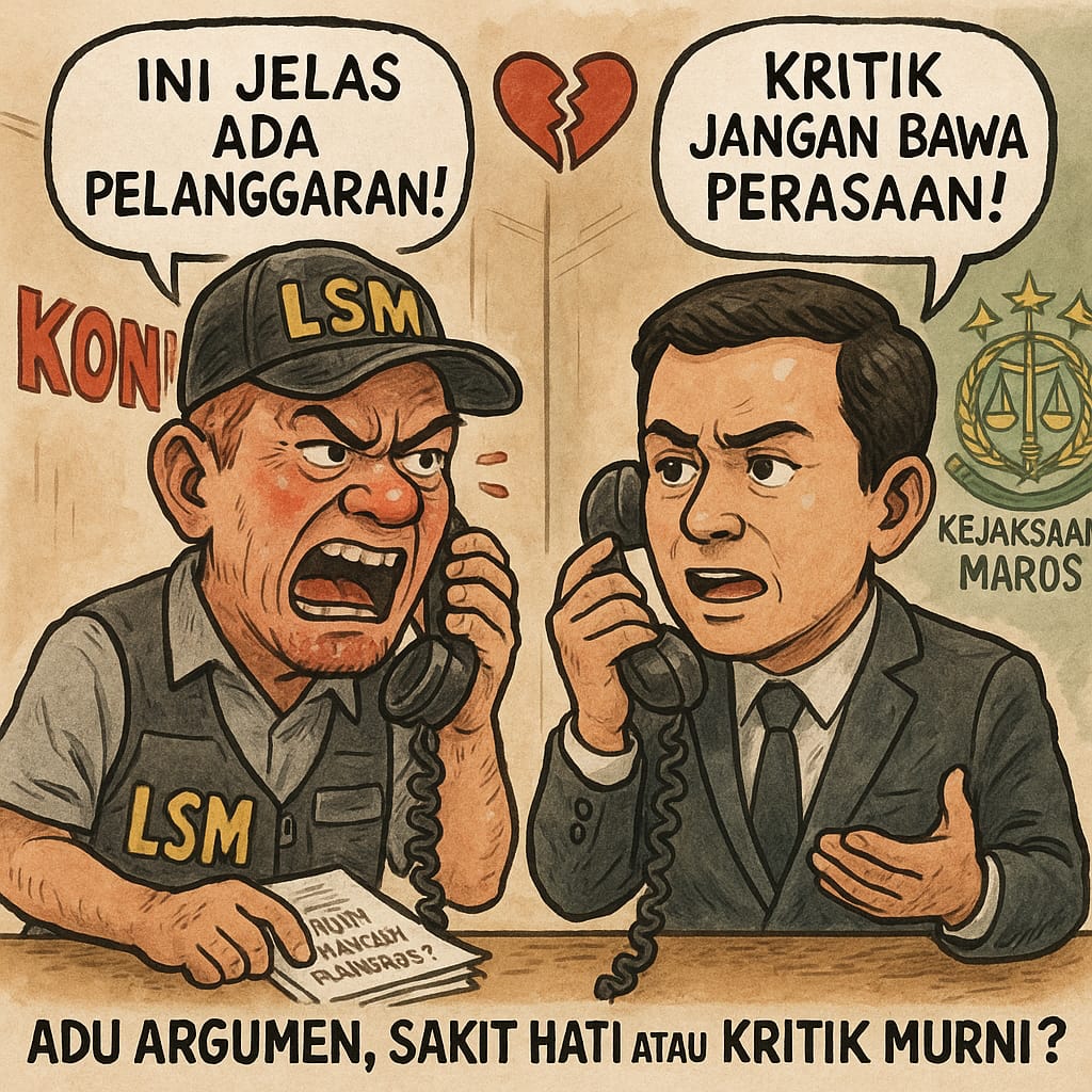 Beredar Video Percakapan Via Telfon Antara LSM Pekan 21 Bersama Ketua KONI Maros yang Lakukan Adu Argumentasi
