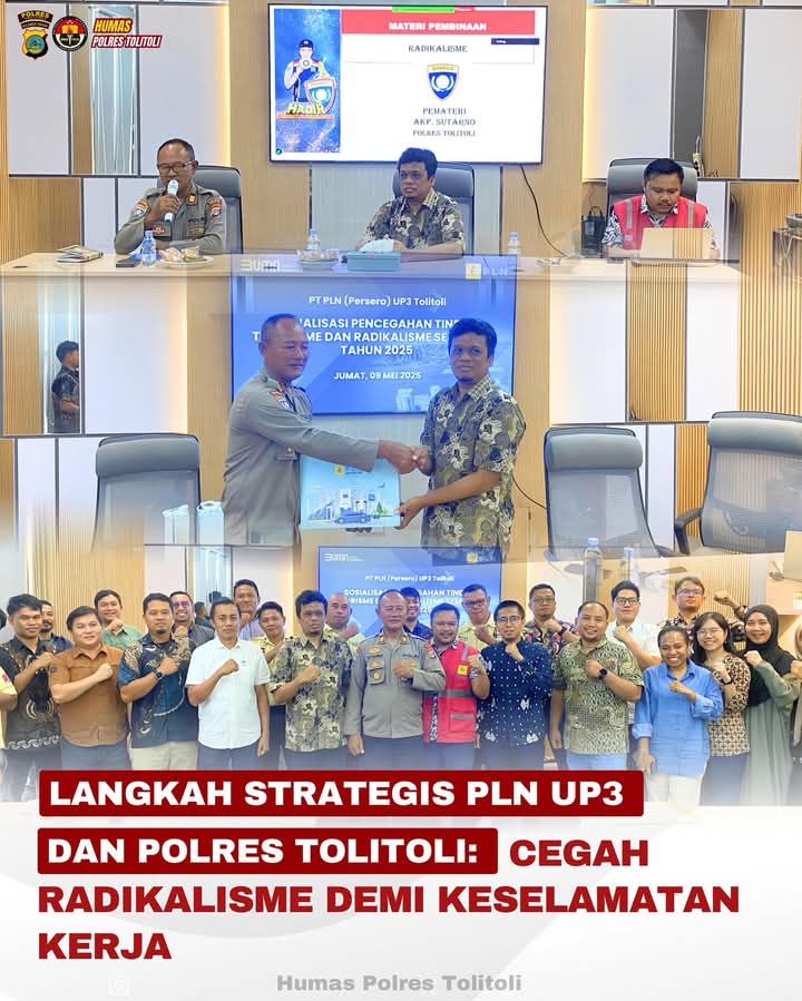 Polres Tolitoli Sosialisasi Bahaya Radikalisme di Kantor PLN UP3