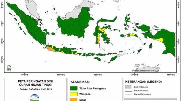 Peringatan Curah Hujan Tinggi 11-20 Mei 2025