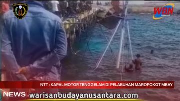 Kapal Motor Pengangkut Ternak Tenggelam di Pelabuhan Maropokot Mbay Flores