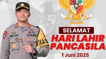 Kapolres Tolitoli Beserta Staf dan Jajaran Mengucapkan Selamat Hari Lahir Pancasila, 1 Juni 2025