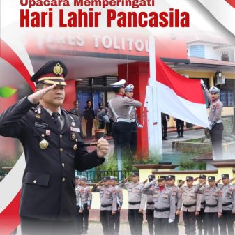 Polres Tolitoli Gelar Upacara Peringatan Hari Lahir Pancasila, Kapolres Tekankan Pentingnya Semangat Persatuan