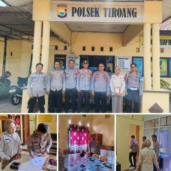 Tim Penilai Lomba Kebersihan Polres Pinrang Kunjungi Polsek Tiroang dalam Rangka HUT Bhayangkara ke-79