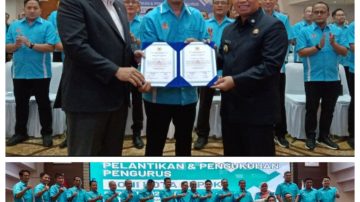 Herry Suprianto Dan Pengurus KONI Kota Depok Resmi Dilantik KONI Provinsi Jawa Barat