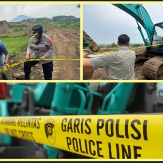 Polresta Cirebon Segel Tambang Galian C Diduga Ilegal di Beber