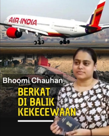Kisah Bhoomi Chauhan Luput Dari Musibah Penerbangan