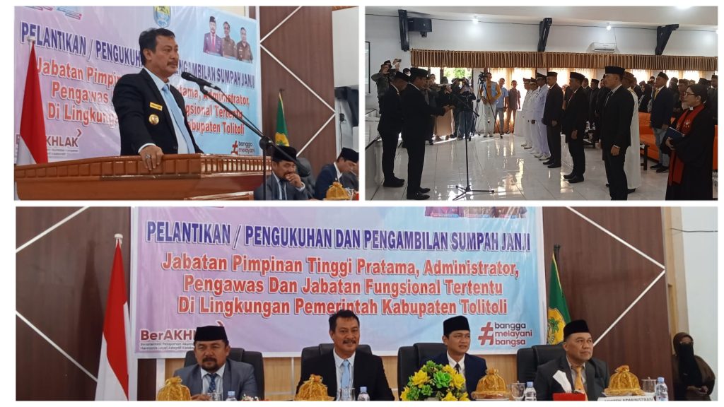 Sertijab di Lingkungan Pemerintah Kabupaten Tolitoli, Berkomitmen Kinerja Kerja dan Selamatkan Generasi Muda