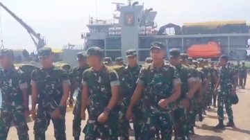 560 Prajurit TNI AD Batalyon 834 Waka Nga Mere Tiba di Nagekeo