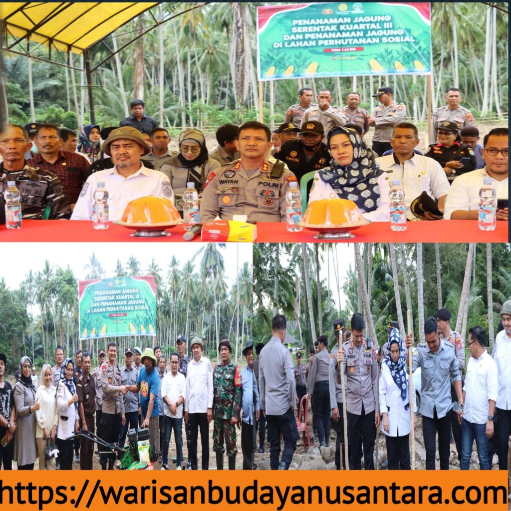Kapolres Tolitoli Pimpin Langsung Penanaman Jagung Serentak Kuartal III di Lahan Perhutani Sosial