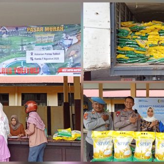 Gerakan Pangan Murah Polres Tolitoli, 2 Ton Beras Ludes Terjual dalam 30 Menit