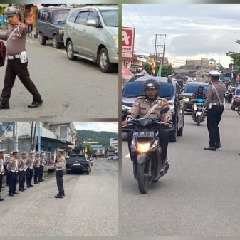 Satlantas Polres Tolitoli Gelar Strong Point di Sejumlah Titik Keramaian, Arus Lalin Terpantau Lancar