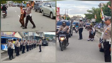 Satlantas Polres Tolitoli Gelar Strong Point di Sejumlah Titik Keramaian, Arus Lalin Terpantau Lancar