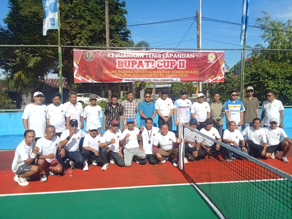 Sambut HUT RI Ke-80, Kejuaraan Tenis Lapangan Bupati Cup II Tolitoli Telah Dibuka