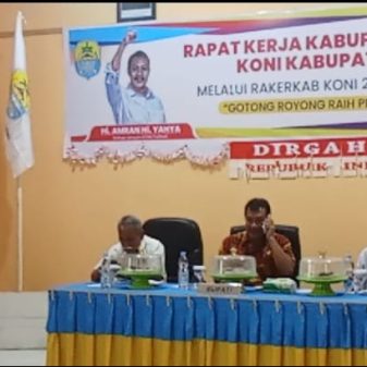 Bupati Tolitoli Buka Rakerkab KONI 2025, Kukuhkan Pengurus KOK Periode 2024–2028