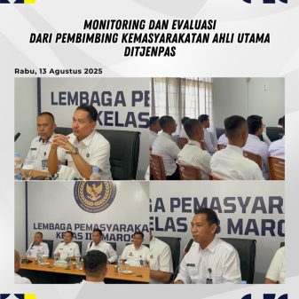PK Ahli Utama Ditjenpas Berikan Pengarahan di Lapas Kelas IIB Maros, Perkuat Sinergi dan Kinerja