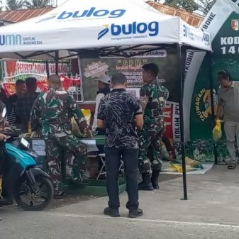 Gerakan Pangan Murah dilaksanakan Oleh Kodim 1407 Bone Jaga Stabilitas Pangan