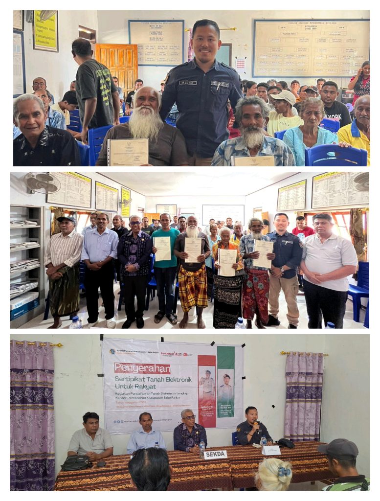 Sukseskan Program PTSL 2025, Kantor Pertanahan Sabu Raijua Serahkan Ratusan Sertipikat Tanah