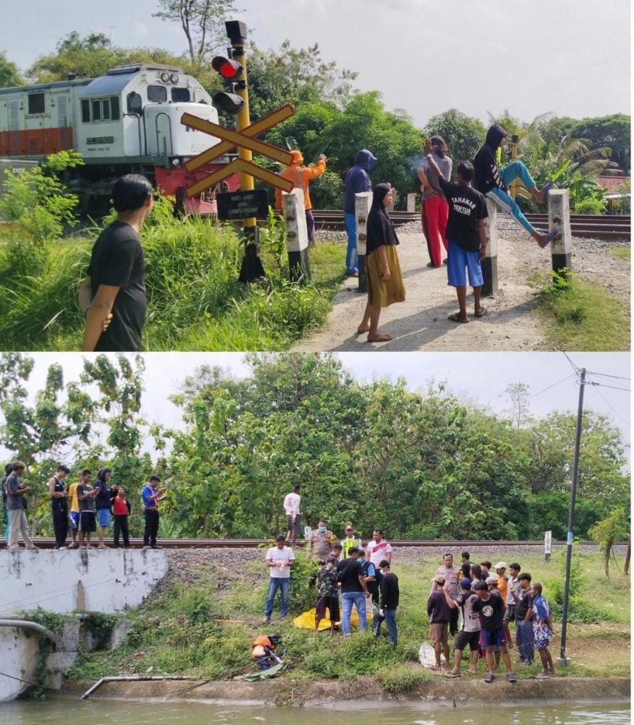 Akibat salah Lihat Jalur, Penjaga Perlintasan Kereta Api, Tewas Seketika Hingga Terpental 50M.