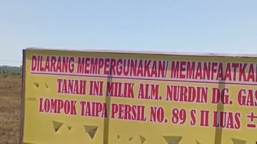 Ahli Waris Kembali Pasang Plang Kepemilikan di Desa A’bulosibatang Maros