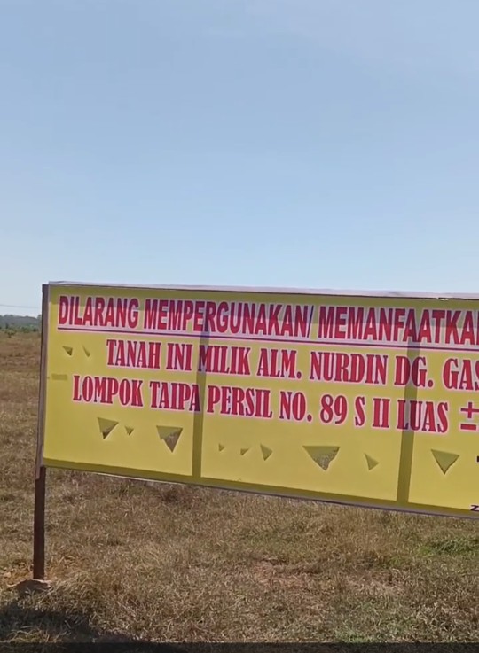 Ahli Waris Kembali Pasang Plang Kepemilikan di Desa A’bulosibatang Maros