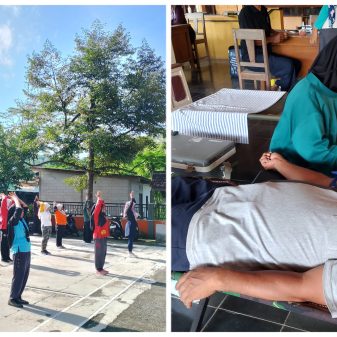 Semangat dan Sehat Posbindu di Kejawang, Ajak Warga Senam dan Donor Darah