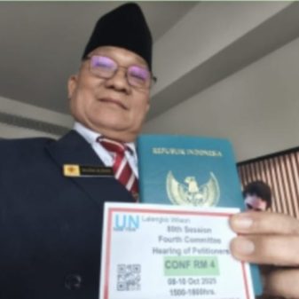 Wilson Lalengke Ambil Kartu Pass Masuk Gedung PBB, Siap Berpidato